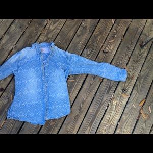 Scotch& Soda Denim Aztec Pattern Button Down